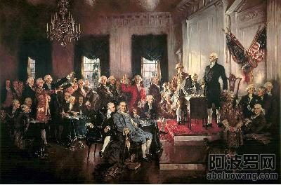 乔治华盛顿在宪法签字仪式上.png